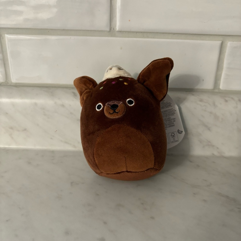 Rico the Brownie Dog Squishmallow Clip